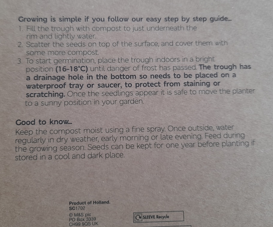 The Flower Shop at M&S Pollinator Flowers Bee Attracting Selection