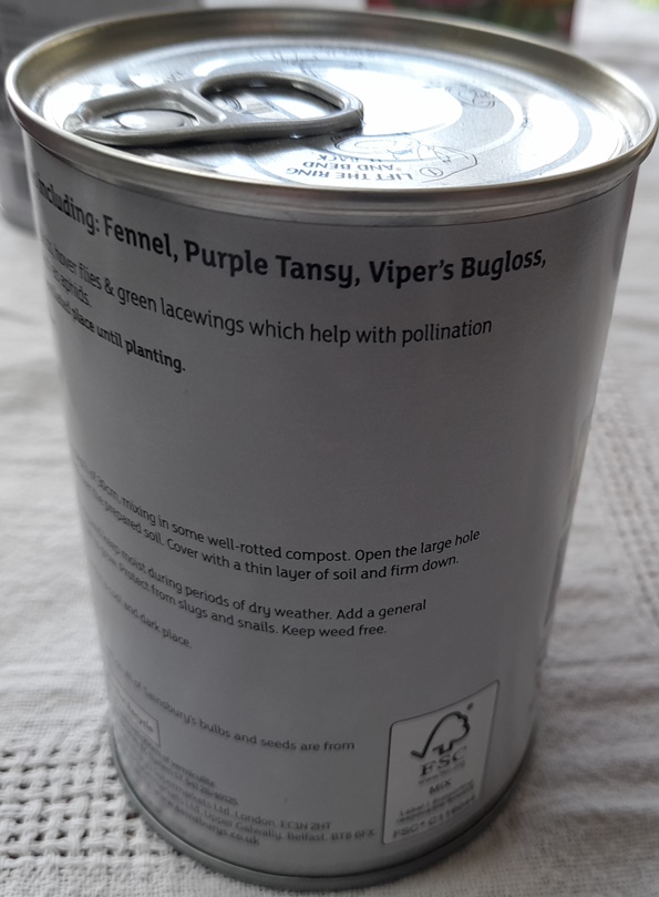 sainsburys beneficial insect wildflower tin